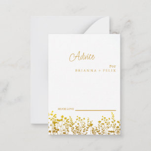 Carte de conseil pour Mariage Fleur sauvage coloré