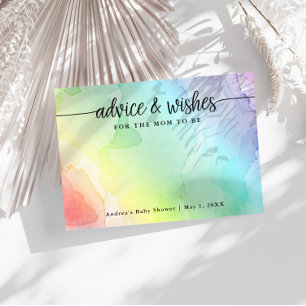 Carte de conseil sur l'aquarelle Rainbow
