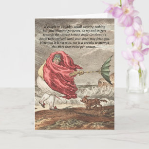 Carte de conseils de romance drôles de Jane Austen