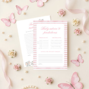 Carte de conseils et de prédictions pour bébé élég