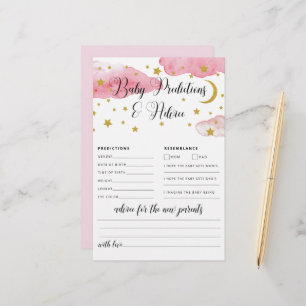 Carte de conseils et de prédictions pour bébé sur 