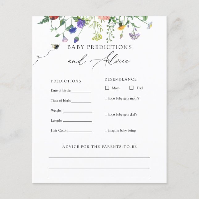 Carte de conseils et de prédictions pour les abeil (Devant)