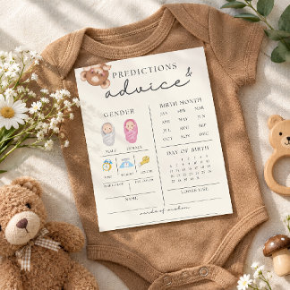 Carte de conseils et de prédictions pour une baby
