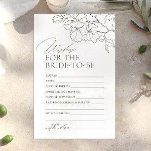 Carte de conseils et de vœux de mariage floraux Ve