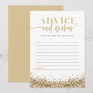 Carte de conseils et de vœux REGINA Yellow Gold Se