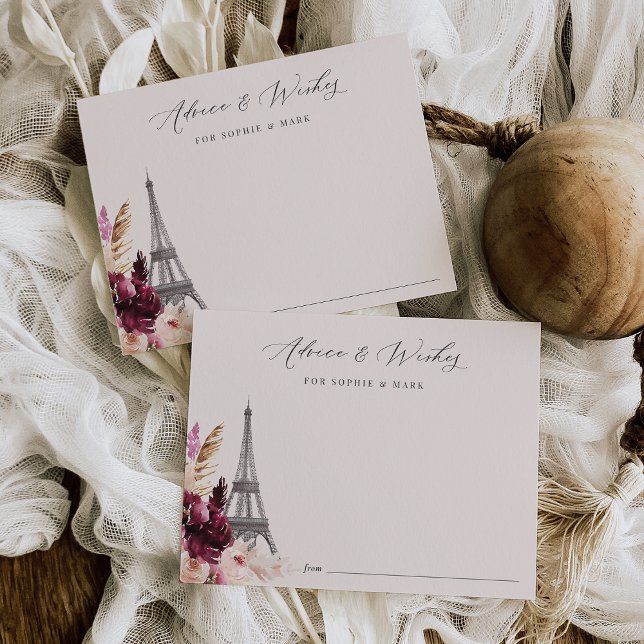 Carte de conseils et vœux pour Baby Shower Paris (Créateur téléchargé)