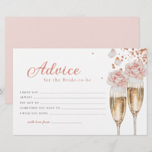 Carte de conseils Petals & Prosecco pour enterreme