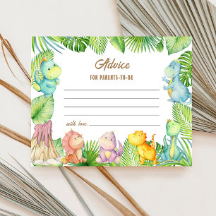 Carte de conseils pour futurs parents dinosaures