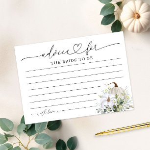 Carte de conseils pour la baby shower automnale Eu