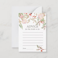 Carte de conseils pour la future mariée Fleurs aus