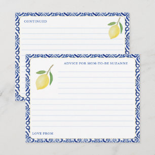 Carte de conseils pour maman Simple Amalfi Lemon B