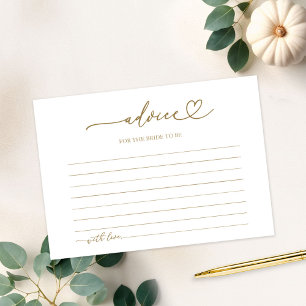 Carte de conseils pour une baby shower automnale s