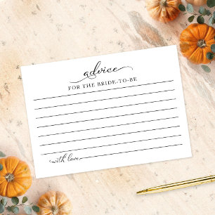 Carte de conseils pour une baby shower automnale s