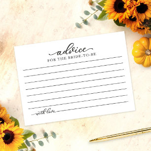 Carte de conseils pour une baby shower de mariage