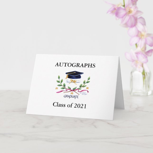 Carte de conservation des signatures d'autographes (Orchidée)