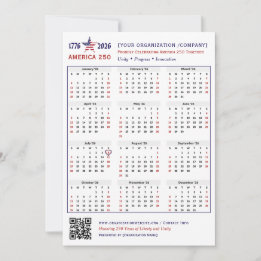 Carte de conservation du calendrier America 250 Pa