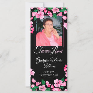 Carte de conservation personnalisée de fleurs rose