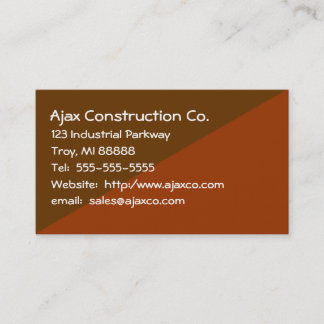 Carte De Construction Pour Entrepreneur De Bâtimen