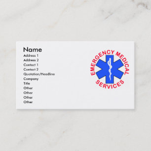 Carte de contact de SME EMT
