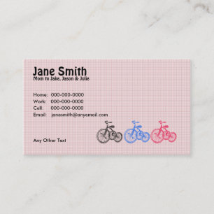 Carte de contact de trois tricycles