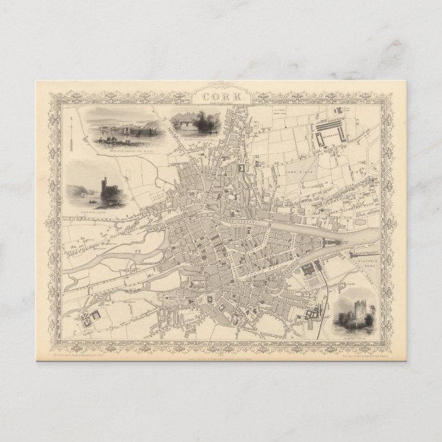 Carte de Cork, Irlande (Devant)