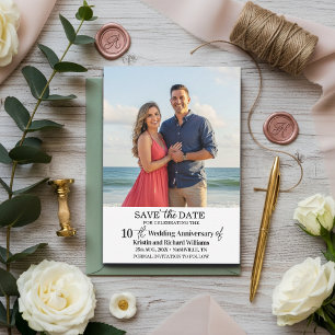 Carte De Correspondance 10e anniversaire de mariage, photo de sauvegarde d