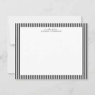 Carte de correspondance à bordure rayée noire