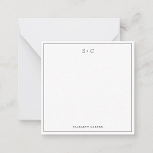 Carte de correspondance à en-tête simple et modern