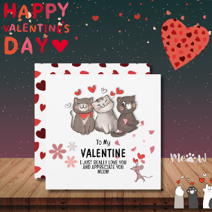 Carte De Correspondance À ma Saint Valentin Meow