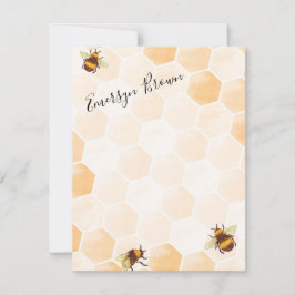 Carte De Correspondance Abeille aquarelle