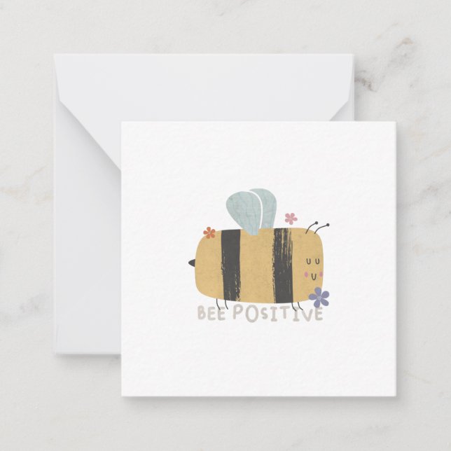 Carte De Correspondance Abeille Positive - Bite Bee Pun Note (Devant)
