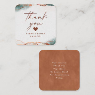 Carte De Correspondance Abstrait moderne Terra Cotta Mariage de automne Me