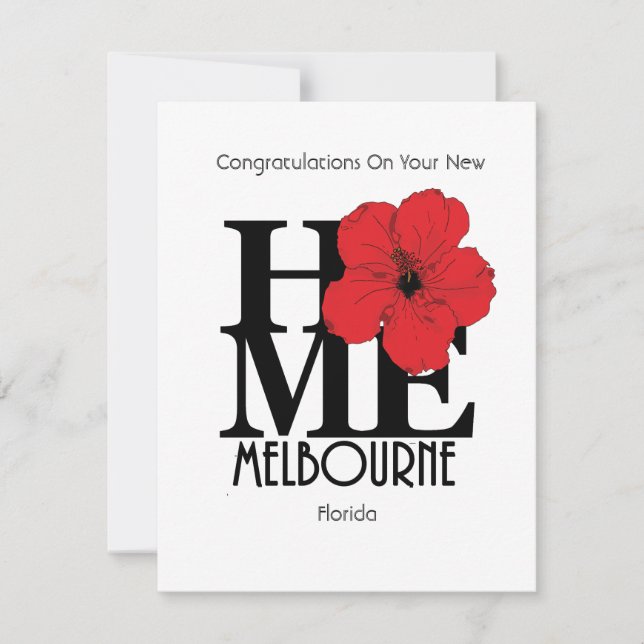 Carte De Correspondance ACCUEIL Melbourne Floride - Nouvelle maison (Devant)