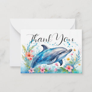 Carte De Correspondance Adorable Merci dauphin