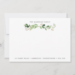 Carte De Correspondance Adresse de famille Eucalyptus Bough