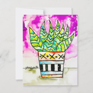 Carte De Correspondance Affiche de plante en pot