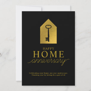Carte De Correspondance Agent immobilier Joyeux Anniversaire de Maison Clé