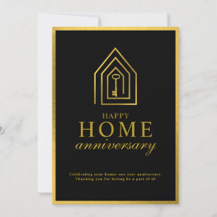 Carte De Correspondance Agent immobilier Joyeux Anniversaire de Maison Clé