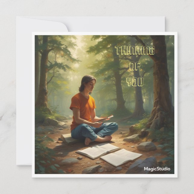 Carte De Correspondance AI Pensée de vous Note Card (Devant)