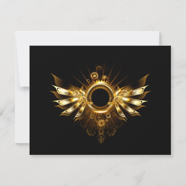 Carte De Correspondance Ailes de Steampunk (Devant)