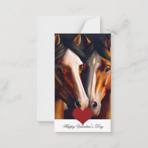 Carte De Correspondance Aimer les chevaux enfants valentine