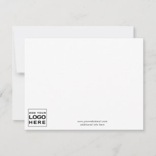 Carte De Correspondance Ajouter un logo d'entreprise et un site Web minima