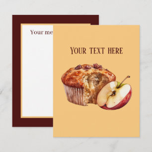 Carte De Correspondance Ajouter un message de muffin de pomme mou