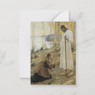 Carte De Correspondance Albert Edelfeue - Christ et Mary Magdalene