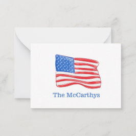 Carte De Correspondance American Flag Preppy Personnalisé