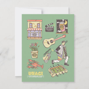 Carte De Correspondance AMIS™   Graphique d'icônes de dessin