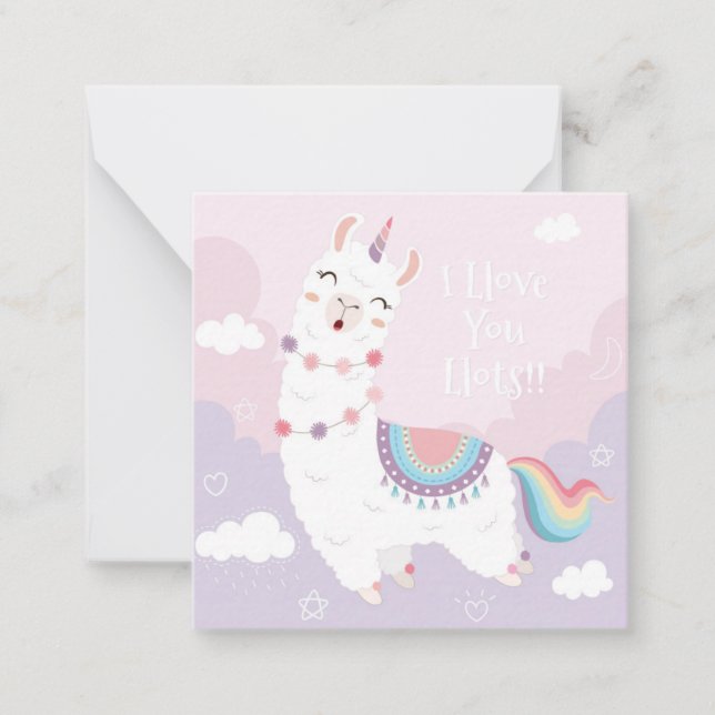 Carte De Correspondance Amour de Lama (Devant)