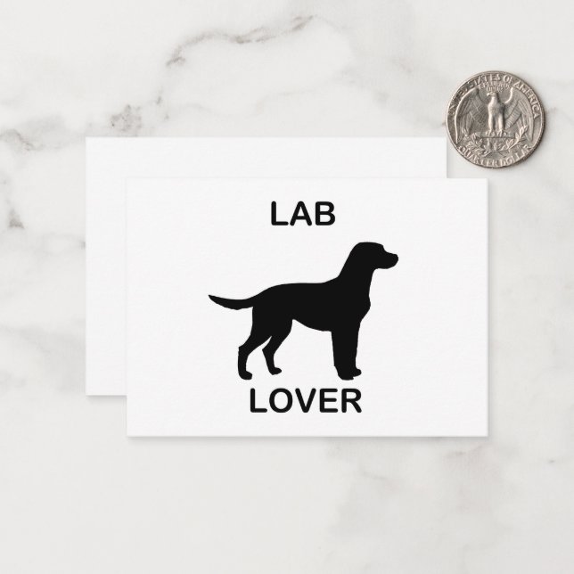 Carte De Correspondance amoureux de labrador (Devant/Arrière en situation)