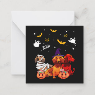 Carte De Correspondance Amoureux des chiens de Dachshund Halloween
