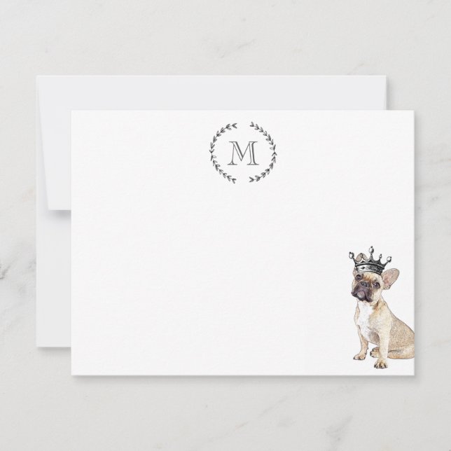 Carte De Correspondance Amoureux des chiens Français Bulldog Personnalisé  (Devant)